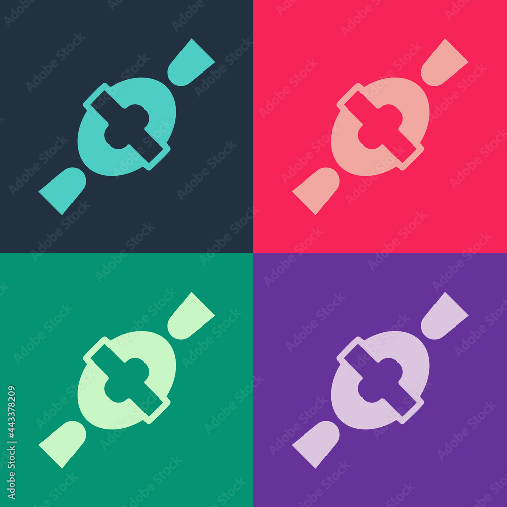 Pop art Candy icon isolated on color background. Happy Halloween party. Vector Pop art Candy icon isolated on color background. Happy Halloween party. Vector