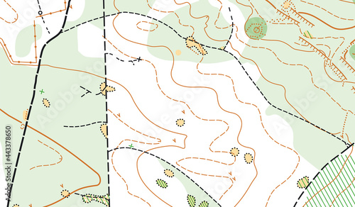 Detailed fragment of color abstract vector topographic map