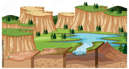 Photos Nature landscape scene at daytime with soil layers