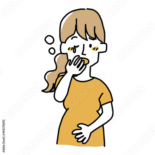 眠たさを頻繁に感じる妊婦

