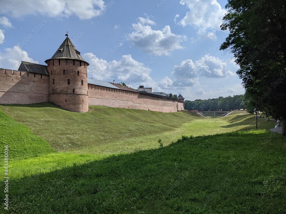 old castle in the village of the country velikiy novgorod russia kremlin