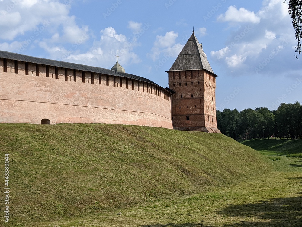 old castle in the village of the country velikiy novgorod russia 