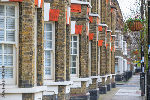 Traditional English terraced houses in London