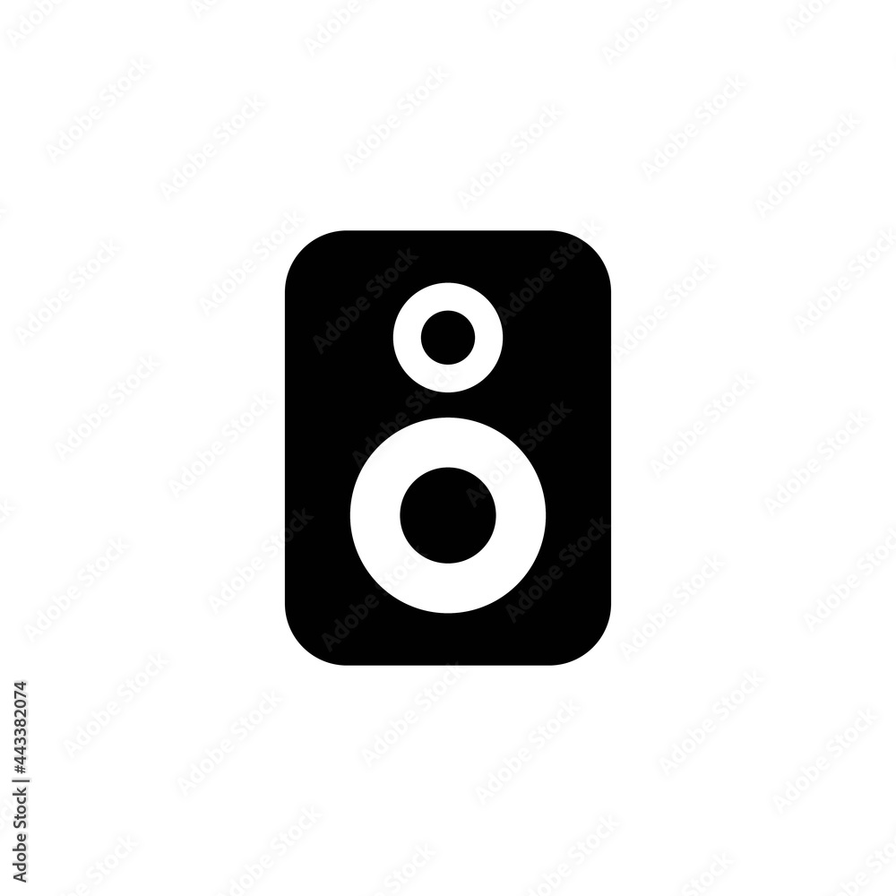 Speaker linear black icon or logo. Isolated music badge on white background sign. Illustration high quality flat style icons or symbol. Graphic design for mobile, web, app, ui, ux. Vector EPS 10 Speaker linear black icon or logo. Isolated music badge on white background sign. Illustration high quality flat style icons or symbol. Graphic design for mobile, web, app, ui, ux. Vector EPS 10
