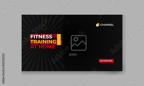 attractive video thumbnail design for fitness and gym.
