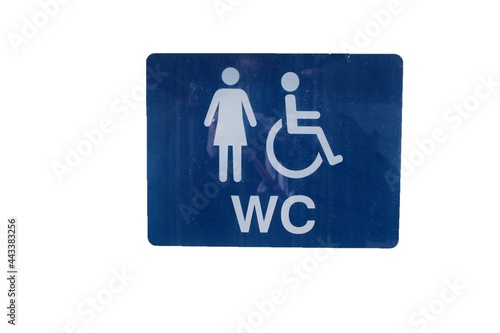 cartello indicazione WC donne e disabili photo