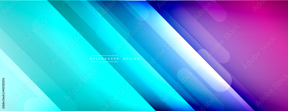 Fototapeta premium Dynamic lines abstract background. 3D shadow effects and fluid gradients. Modern overlapping forms