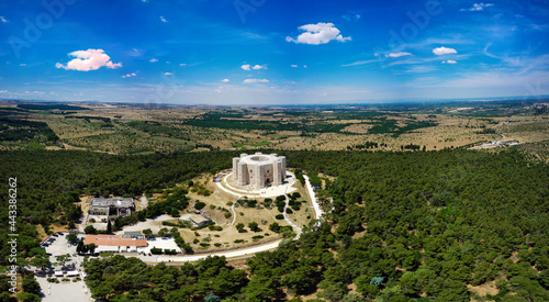 Castel del monte vista aerea, patrimonio unesco, puglia photo