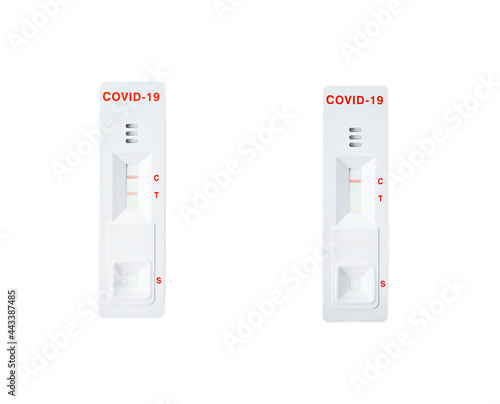 tests for covid19 on a white background with a place for recording