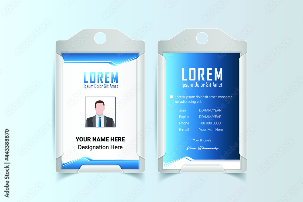 Corporate Employee ID Card Design Luxury Modern Elegant