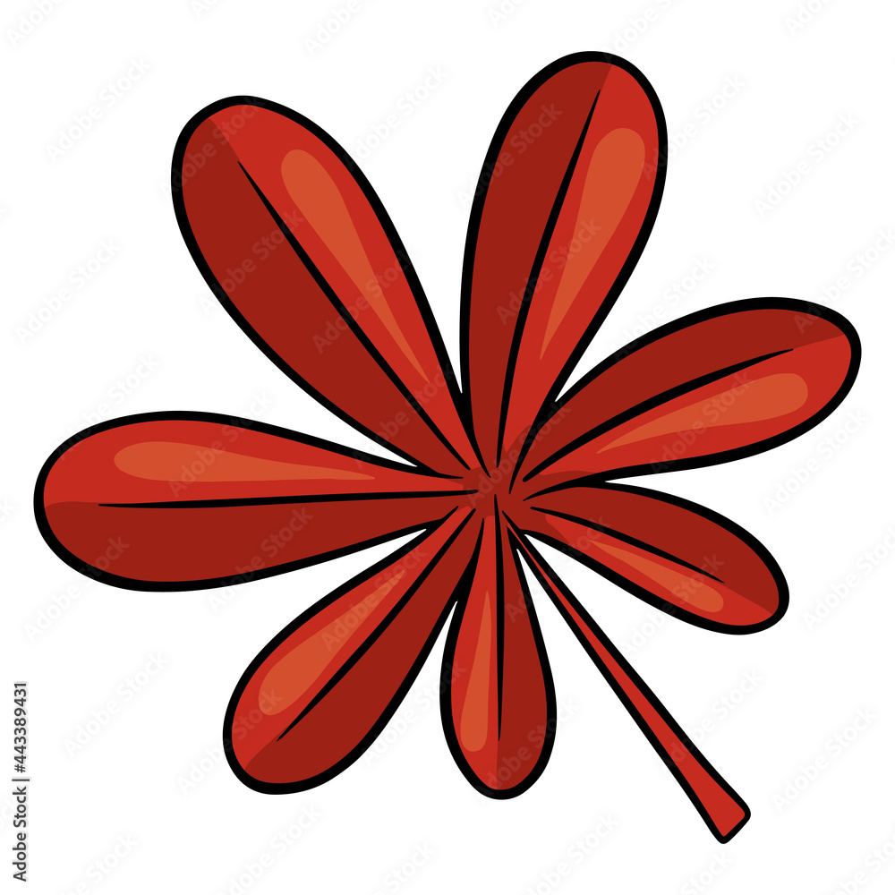 Carved autumn leaf. Nature bright leaves of trees. Cartoon style. Carved autumn leaf. Nature bright leaves of trees. Cartoon style.