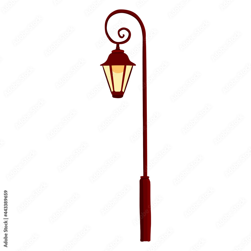 Street light. Lighting for city, park. Cartoon style. Street light. Lighting for city, park. Cartoon style.