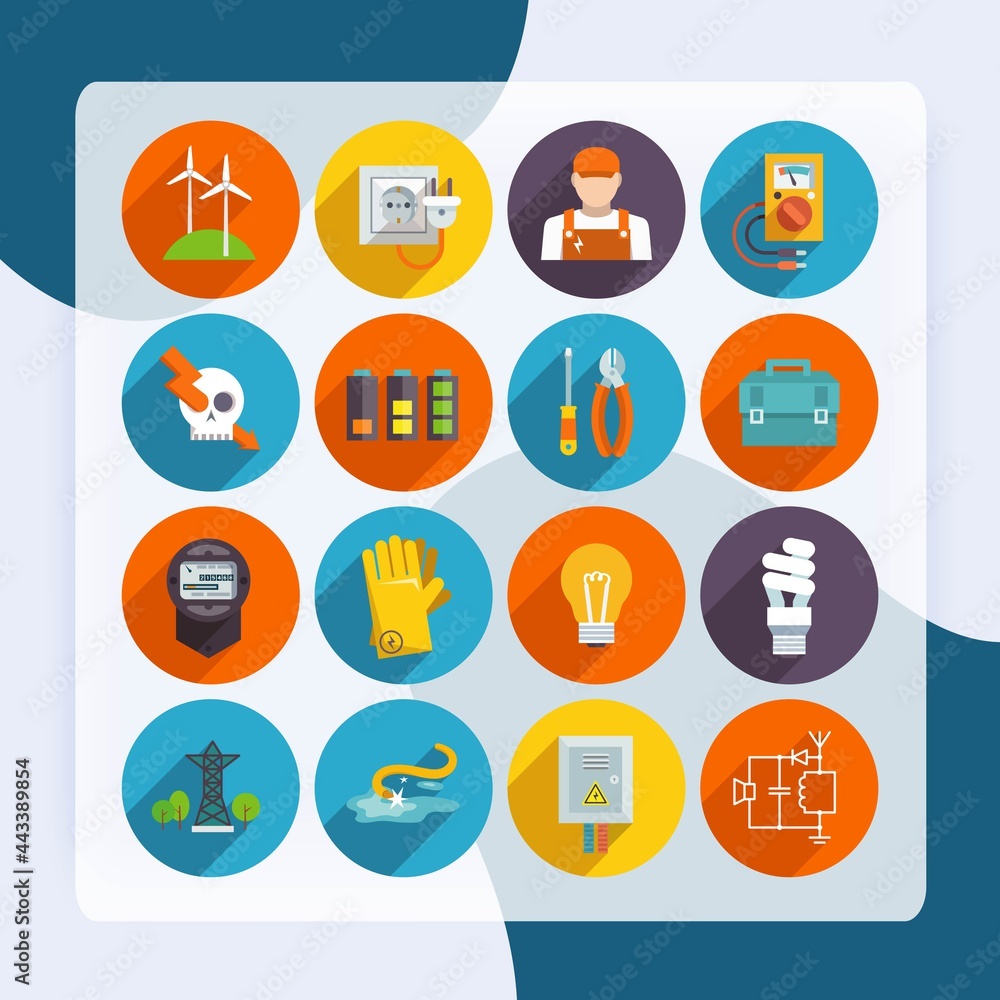Electricity Icon Flat vector design illustration Electricity Icon Flat vector design illustration