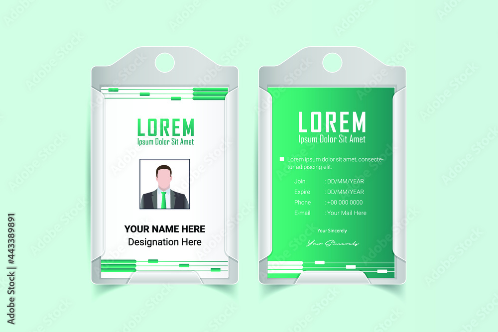 Corporate Employee ID Card Design Luxury Modern Elegant