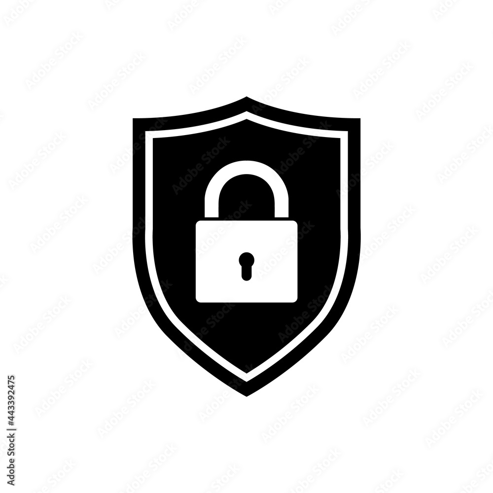 Shield icon, logo isolated on a white background Shield icon, logo isolated on a white background