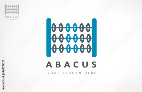 Abacus logo vector. Design illustration.