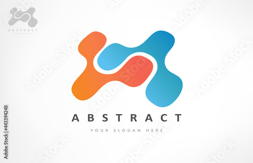 Abstract logo vector design. Logo of two puzzles.