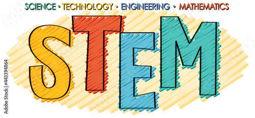 STEM education logo banner on white background