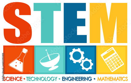 STEM education logo banner on white background