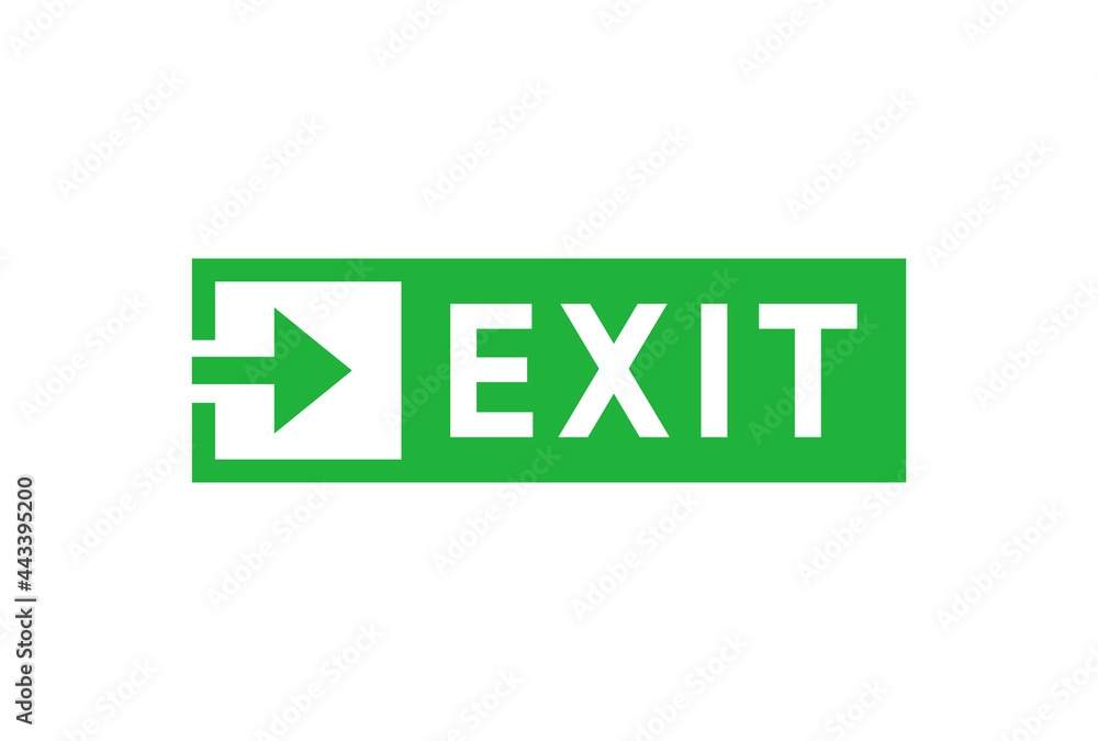 Exit sign icon vector design Exit sign icon vector design