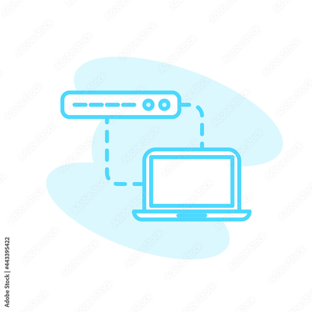 Illustration Vector graphic of server icon template Illustration Vector graphic of server icon template