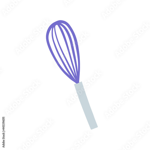 Kitchen cooking utensil baking whisk icon vector illustration. Bakery and pastry stuff element