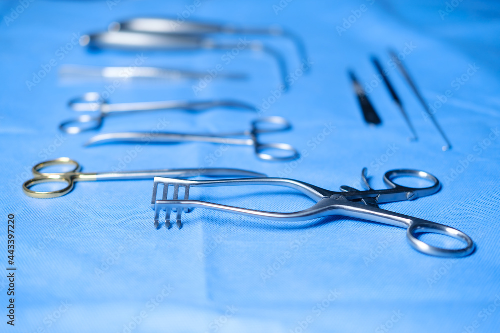 Surgical instruments during operation Surgical instruments during operation