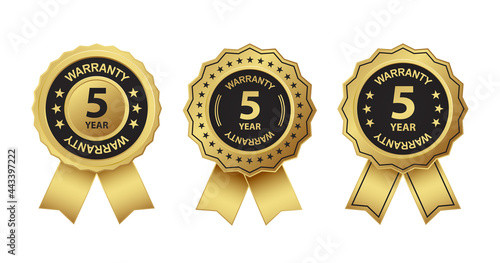 5 year warranty label