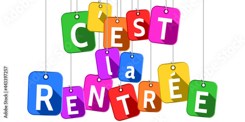 École - C'est la Rentrée - Badges Suspendus