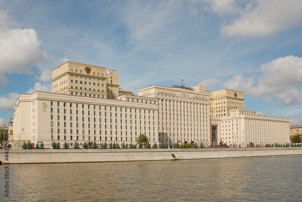  The building of the Ministry of defense of Russia on the embankment of the Moscow river.