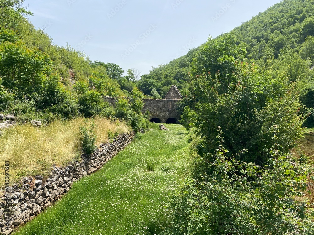 Krcic river near Knin landscape