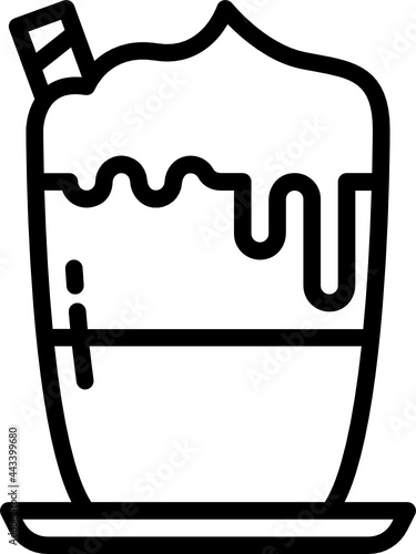 coffee frappe outline icon