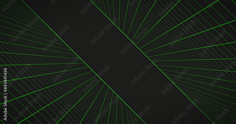 Naklejka premium Image of green grid positioned diagonally on grey background