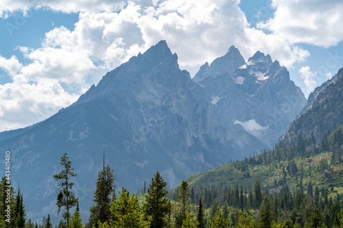 An overlooking landscape view of Grand Teton National Park, Wyoming