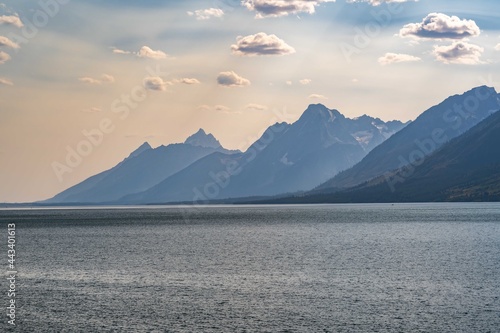 An overlooking landscape view of Grand Teton National Park, Wyoming