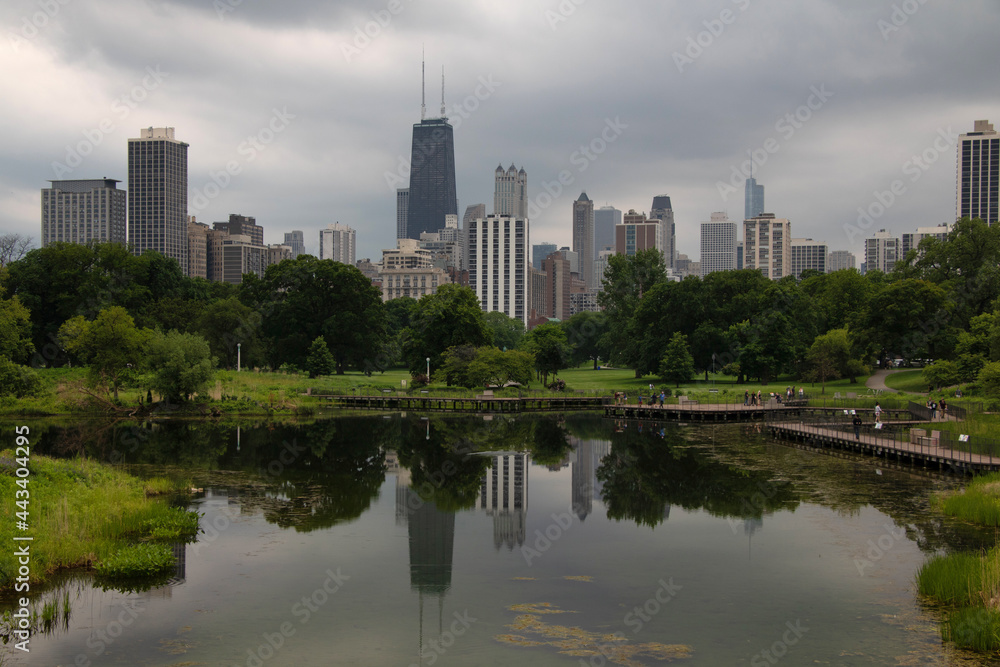 Cityscape and buildings, Chicago, Illinois, USA