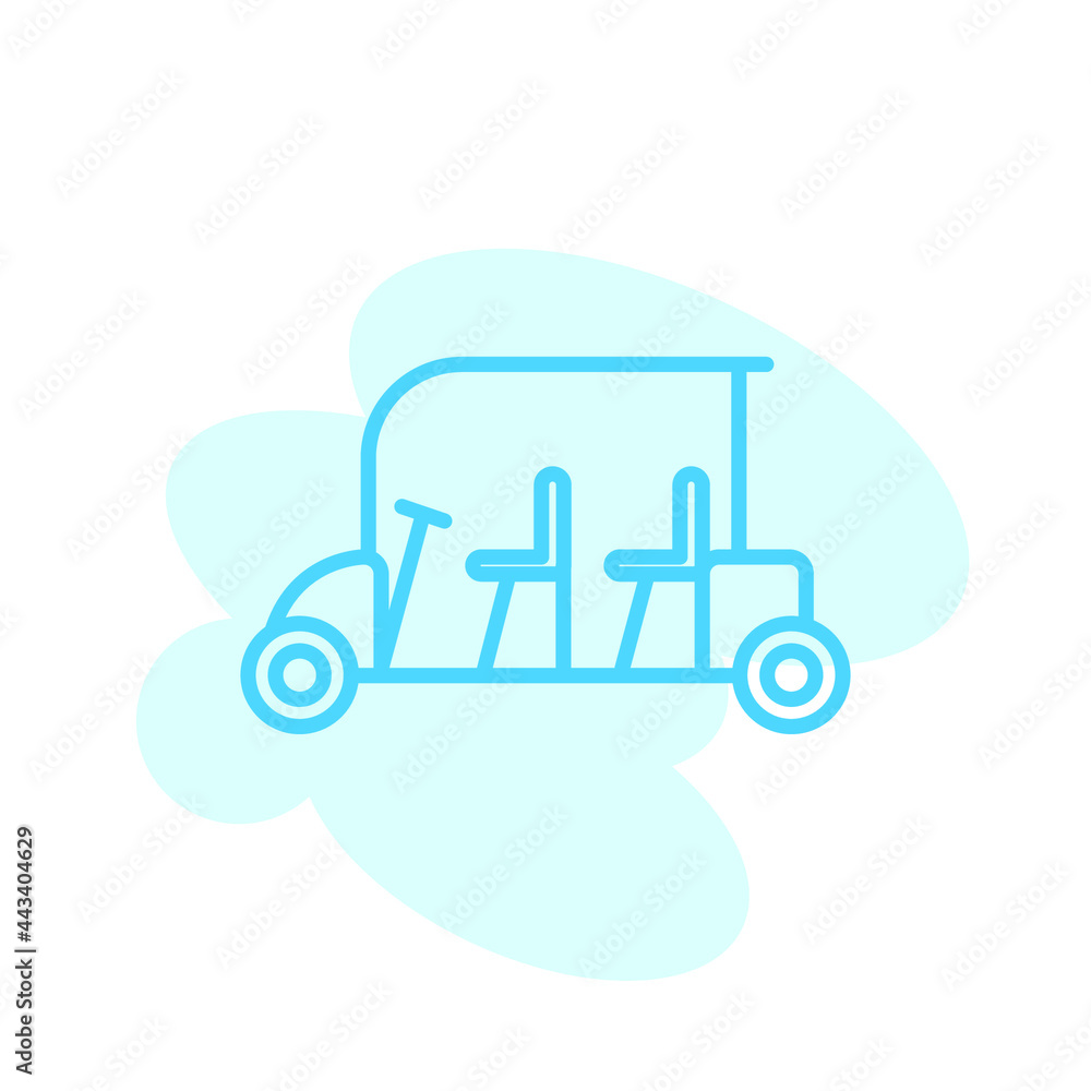 Fototapeta premium Golf cart icon illustration design. Vector illustration can be used for topics like golfing, golf, leisure