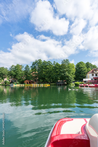 Pedal boating in Lagow, Poland