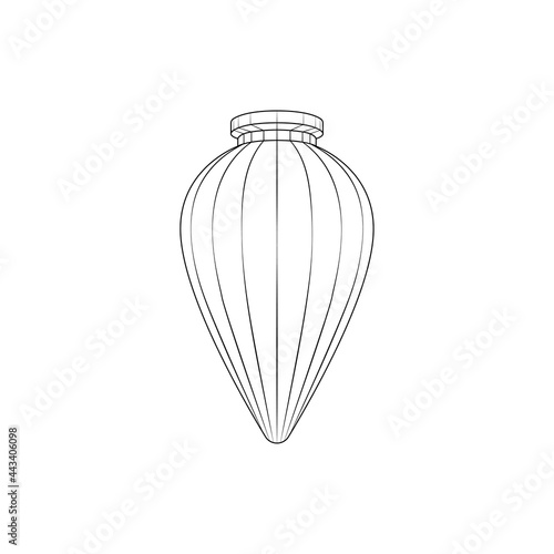 Kvevri or Qvevri, Georgian traditional wine making clay vessel hand drawn vector illustration. Ancient Georgian clay pottery for wine outline graphic. Part of set.