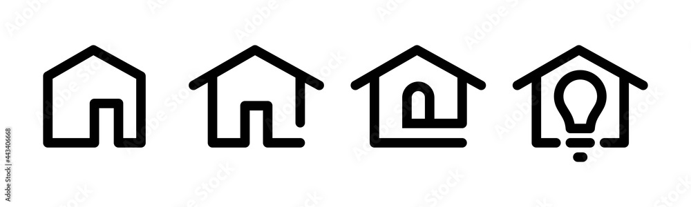 Vector graphic of home icon collection