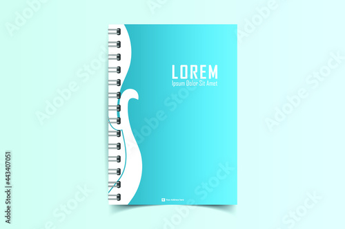 Minimal vector abstract notebook cover design. Planner and diary cover for print. Abstract design for copybook brochures and school books. Notebook paper. Brochure, book, magazine template.