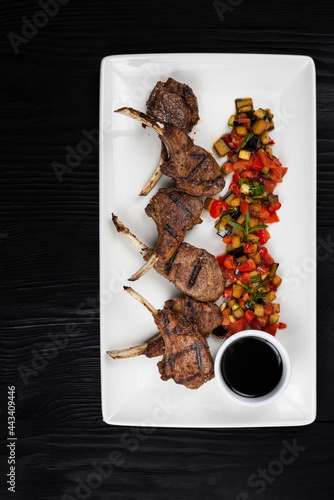 Roasted lamb ribs