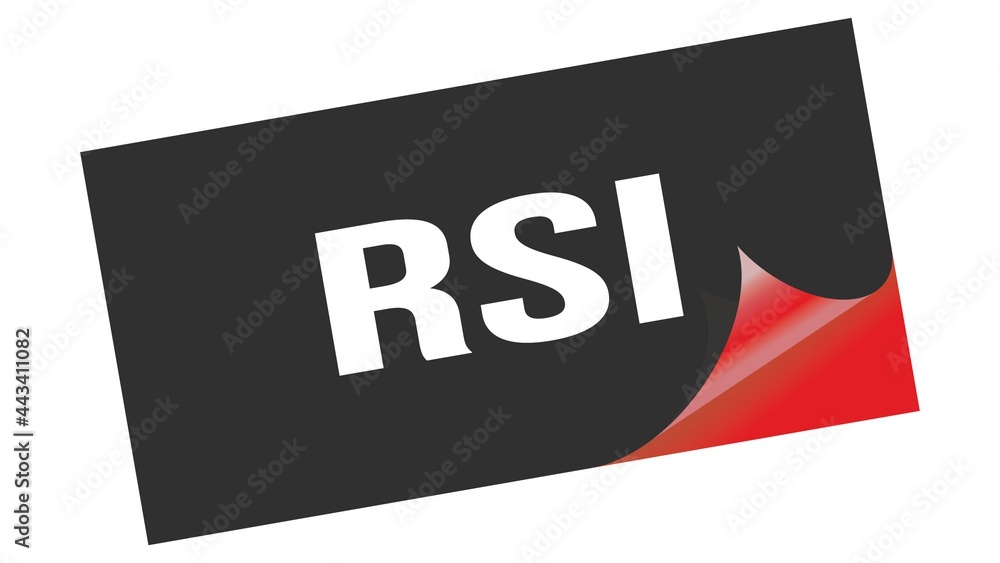 RSI text on black red sticker stamp. RSI text on black red sticker stamp.