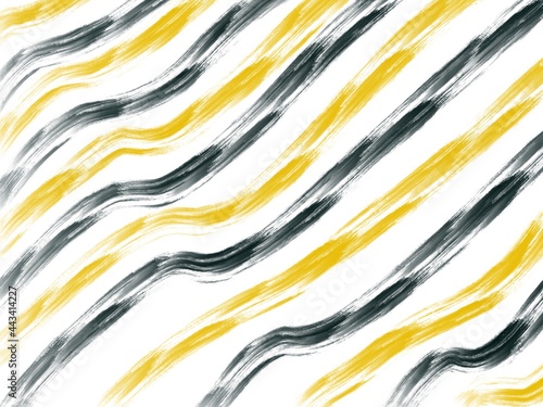 Abstract background, yellow and blue stripes on a white background. The texture of the brush. Modern geometric abstract style. Texture backdrop. Grunge abstract background. Poster design.