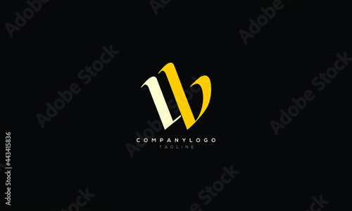 WB BW W AND B Abstract initial monogram letter alphabet logo design