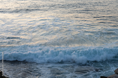 waves on sea or ocean water beach, summer