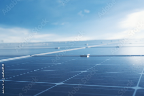 solar panel on sky background, solar plant