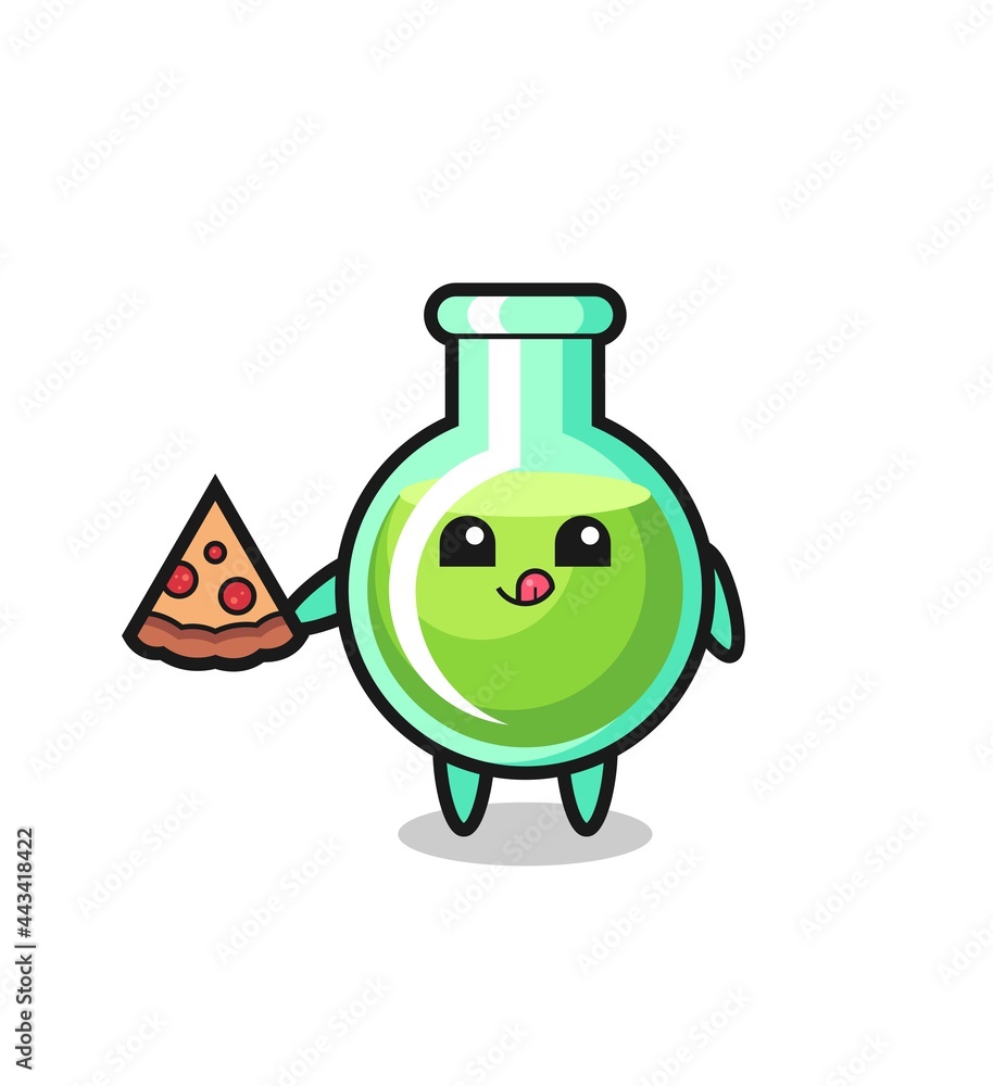 cute lab beakers cartoon eating pizza cute lab beakers cartoon eating pizza
