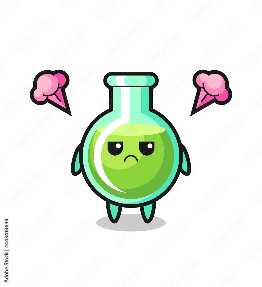annoyed expression of the cute lab beakers cartoon character annoyed expression of the cute lab beakers cartoon character