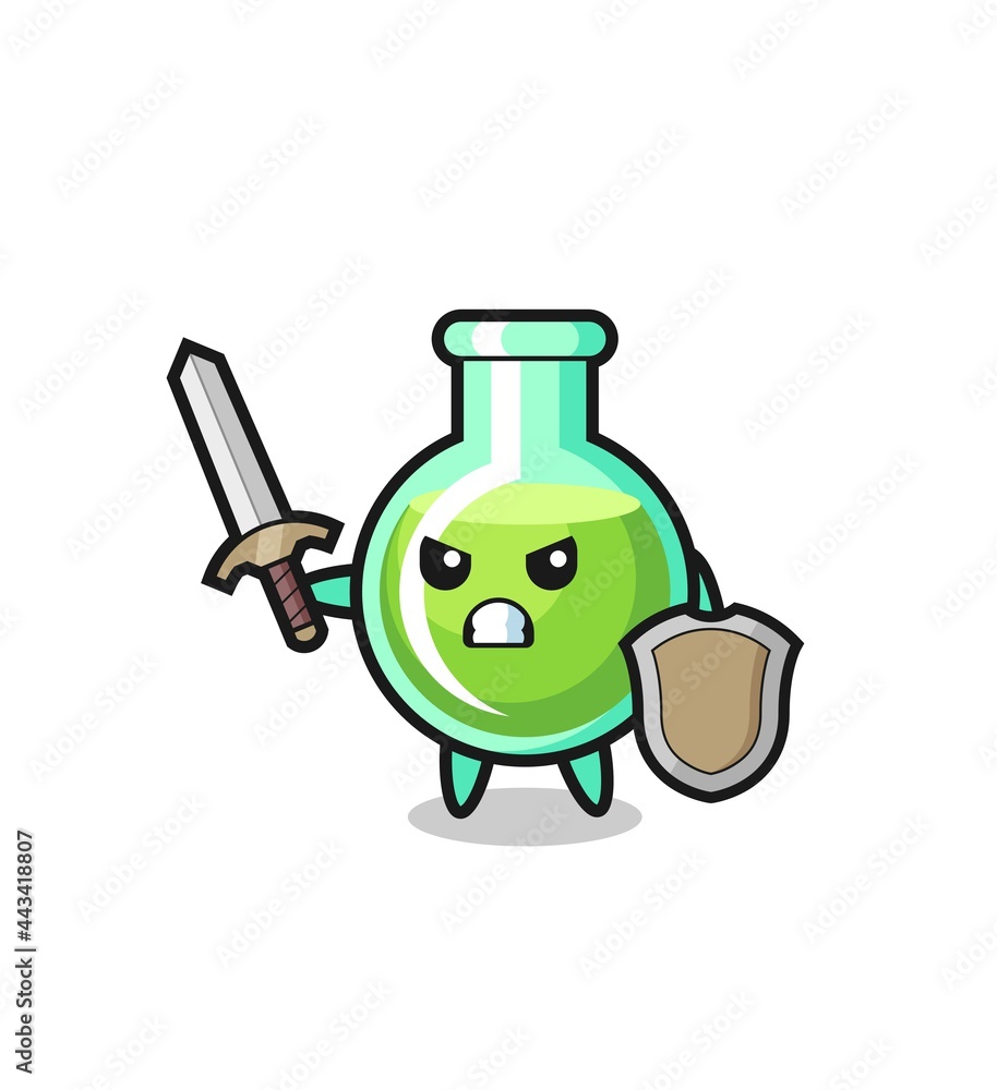 cute lab beakers soldier fighting with sword and shield cute lab beakers soldier fighting with sword and shield